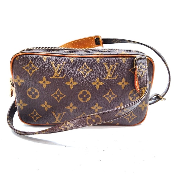 Louis Vuitton LV Shoulder Bag Pochette Marly Bandouliere Brown Monogram 1050695 - Picture 2 of 9